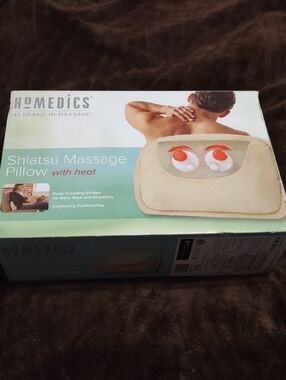 NEW HOMEDICS SHIATSU MASSAGE PILLOW WITH HEAT